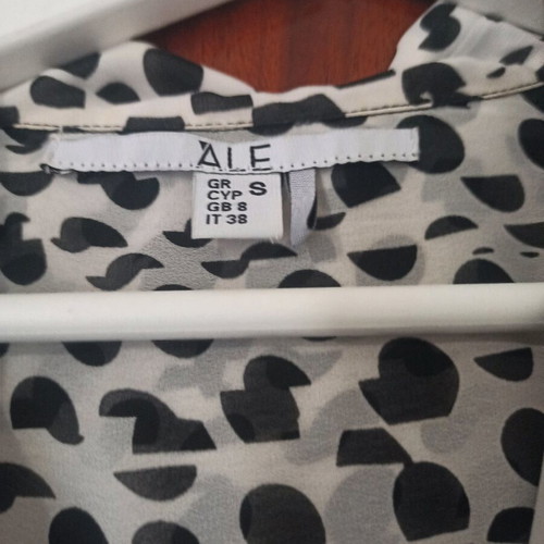 Ale spring dress like new, midi, semi-transparent, black and white