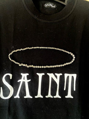 Unisex 1.4.U black shirt like new with Swarovski embroidery
