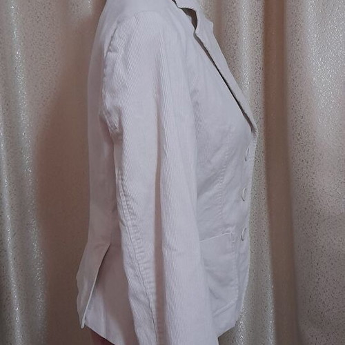 Zara Basic γυναικείο σακάκι κοτλέ, εκρού, μέγεθος L