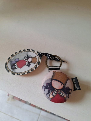 Santoro fabric keychain 6cm new