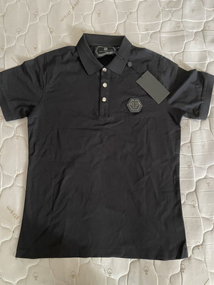 Philipp Plein Black Shirt New with Rhinestone Back Design