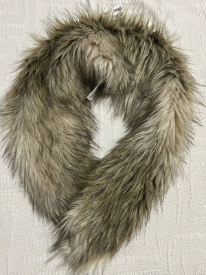 H&M Fur Collar new, beige and brown