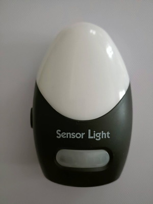 Sensor light used, motion detector lamp with hook and 3 AAA batteries
