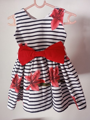 Miss Ebito floral striped dress 1Y like new