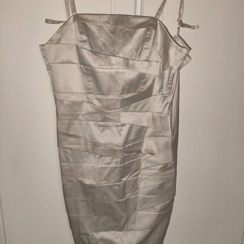 Kanellis midi dress used, champagne color, size M