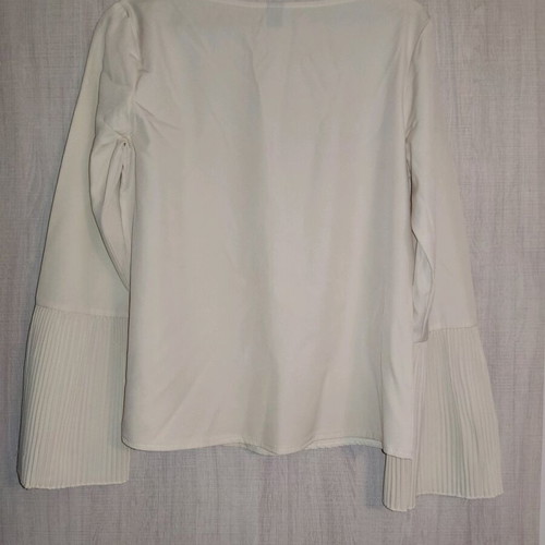 Shein women's blouse beige with sleeve detail like new size M