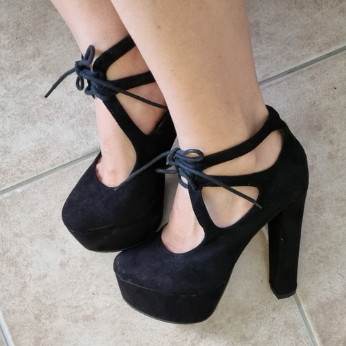 Migato suede ankle boots size 38, black