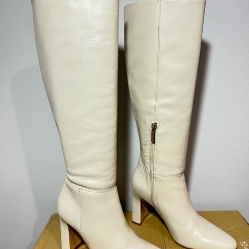 Mango boots like new, size 36, white beige leather