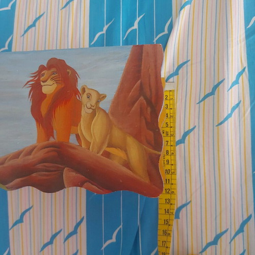 Storage box used hand-painted with The Lion King design