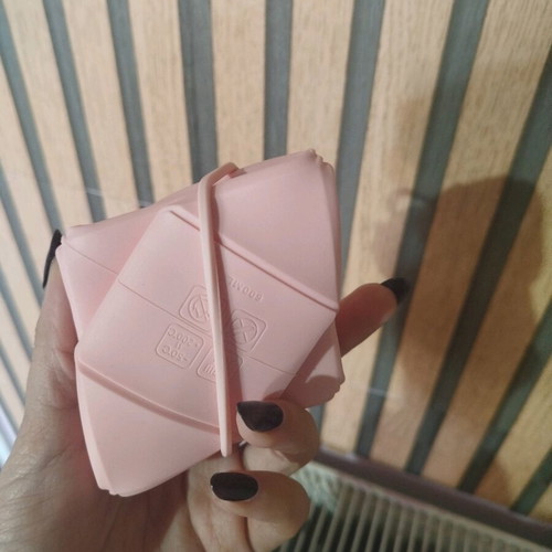 Silicone Collapsible Water Bottle 600ml Pink New