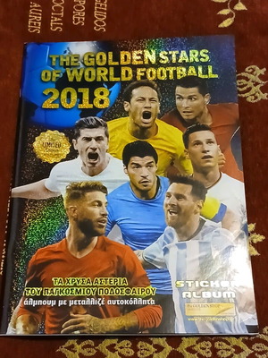 The Golden Stars of World Football 2018 sticker album like new with 480 stickers