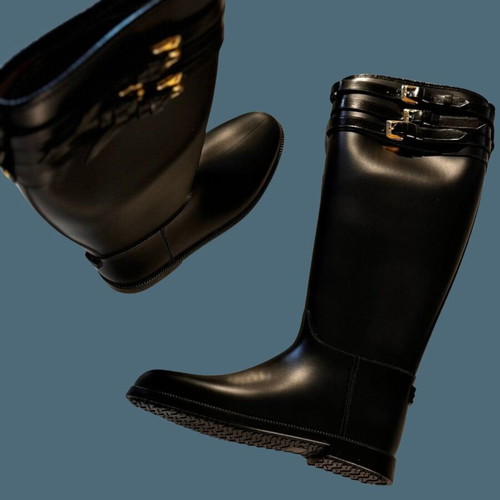 Burberry rubber rain boots women's new, size 38, black