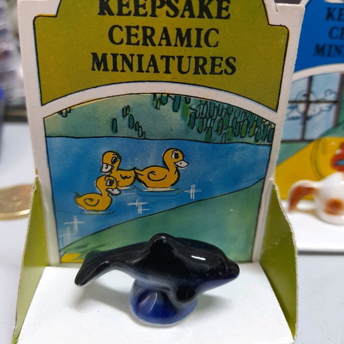 Vintage Keepsake ceramic miniatures new, set of 3