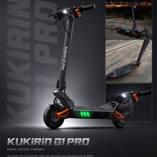 Kukirin G1 Pro electric scooter used, dual motor 1600W, 800km range