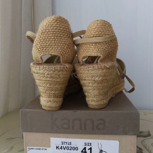 Kanna women's espadrilles with anima print size 41 used, gray