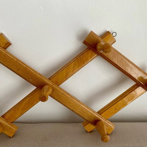 Vintage wooden folding coat rack like new