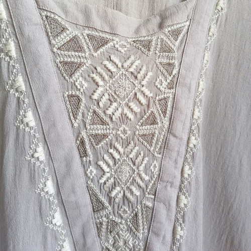 Wrap embroidered cotton blouse size M like new