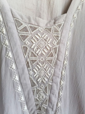 Wrap embroidered cotton blouse size M like new