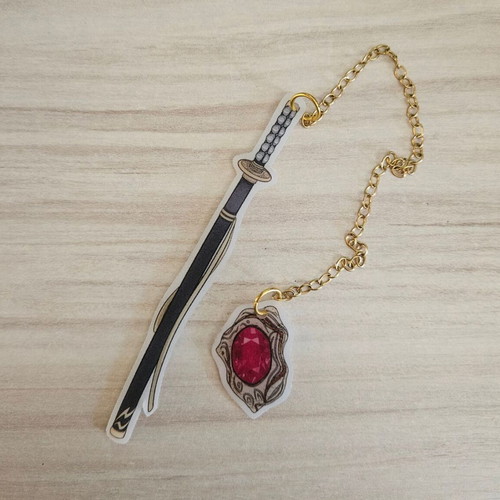 Devil May Cry bookmark with Yamato and Vergil's pendant made to order
