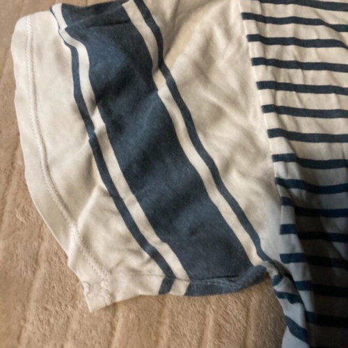 Diesel striped men’s t-shirt used, white and blue, size M