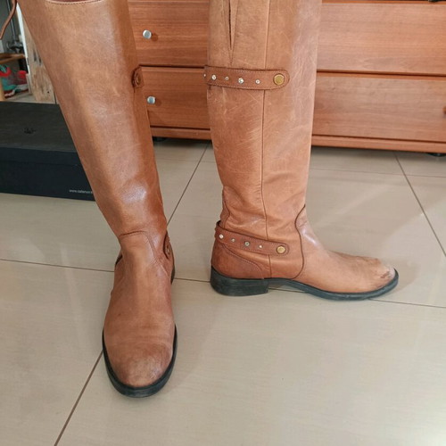 Rollini leather boots used, brown color, size 40