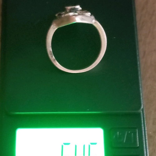 Silver 925 ring new with blue stone, size 62
