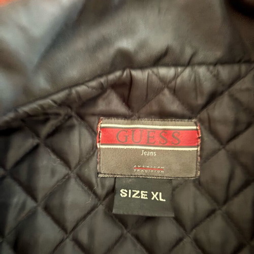 Guess Original Men's Trench Coat XL Black with Quilted Lining New