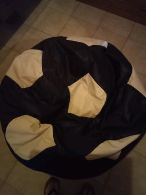 Πουφ μπάλα ποδοσφαίρου μεταχειρισμένο, μεγάλο μέγεθος 140cm