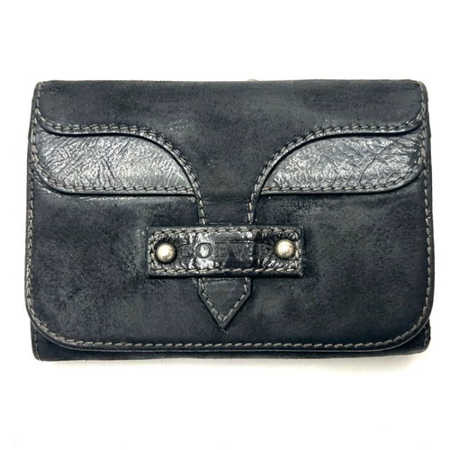 Loewe black wallet used with wear