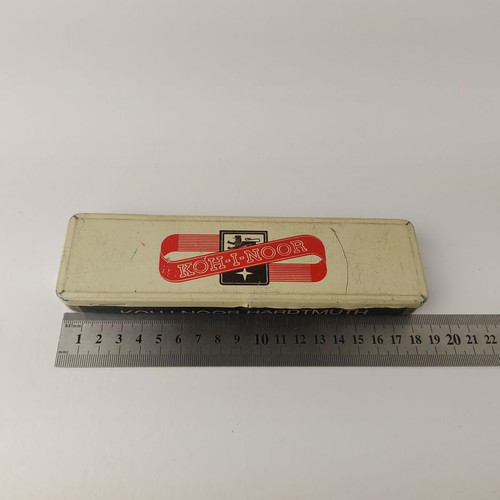 Old metal box Koh-I-Noor Hardtmuth used, empty #5477