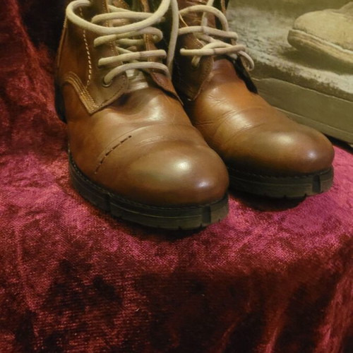 Fcompany Retro Brown Leather Ankle Boots Size 44 Like New