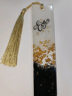 Personalized bookmark made of resin liquid glass new