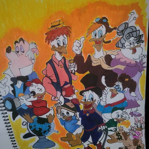 Watercolor painting new with markers 39×39