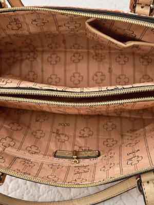 Doca large two-sided shoulder bag coral, like new