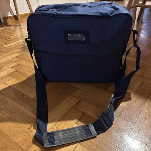 Navy shoulder bag type 'television', dark blue, brand new