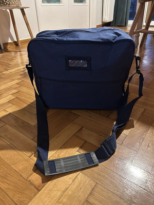 Navy shoulder bag type 'television', dark blue, brand new