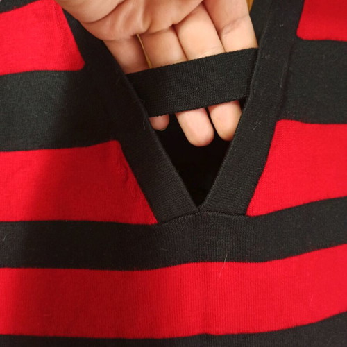Striped winter dress like new, size L-XL