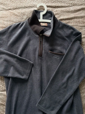 Ανδρική μπλούζα fleece με φερμουάρ σαν καινούργιο, γκρι, XXL