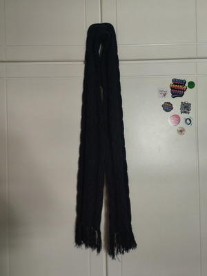 Knitted scarf dark blue like new