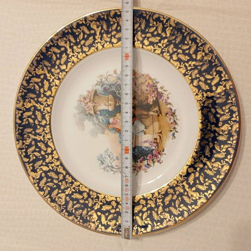Decorative vintage plate from English porcelain like new