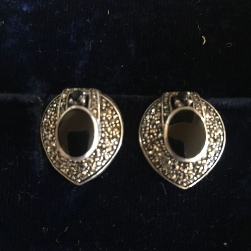 Silver 925 Clip Earrings used, vintage