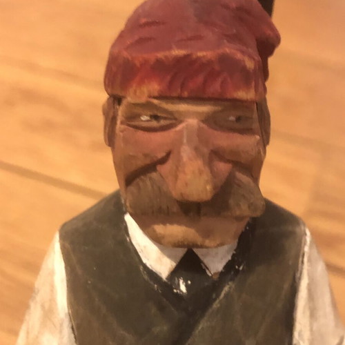 Trygg Mid Century Folk Art Wooden Figurine, hand-carved