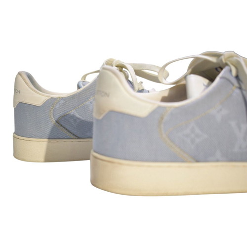 Louis Vuitton Monogram Denim Low-Top Sneakers used, men's size 43.5