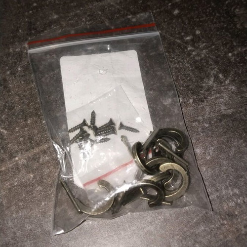 Small antique alloy hooks pack of 10, new