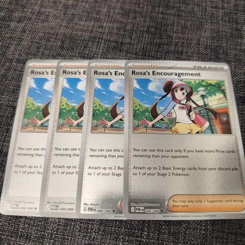 Rosa's Encouragement Pokemon cards, pack of 4
