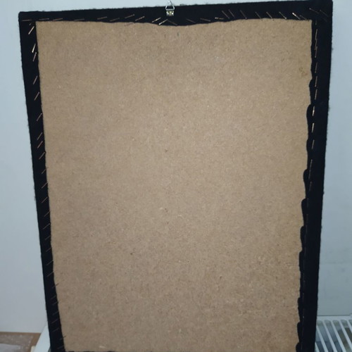 Antique frame with nails and thread ship used 46x36 cm