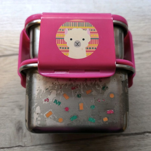 Skip Hop Zoo two-tier stainless steel food container used