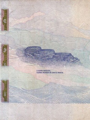 Colombia banknote used