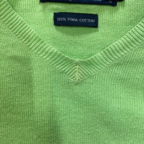 Ralph Lauren V-neck sweater L light green purple pony