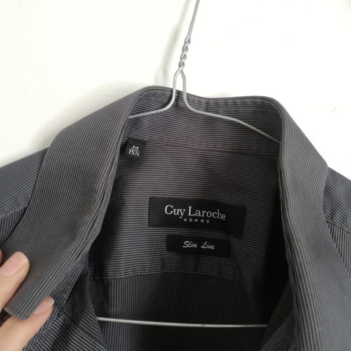 Guy Laroche striped grey shirt like new, medium slim line, 100% cotton